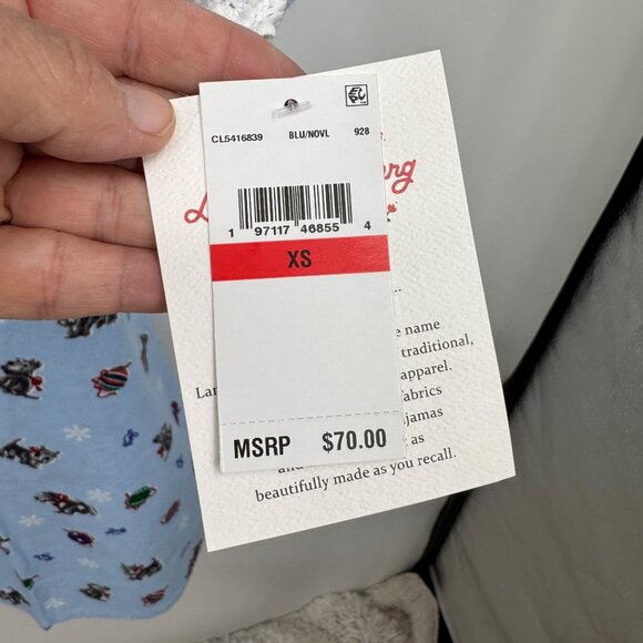 Lanz of Salzburg NWT Women  100% Cotton Flannel Nightgown w/ Scottie Dogs Print - Picture 7 of 15